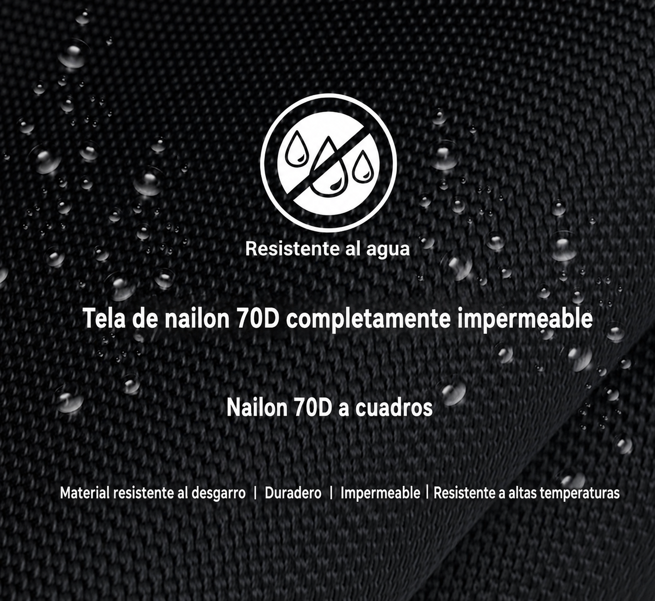 Material nylon 70D impermeable bolsa de compresión
