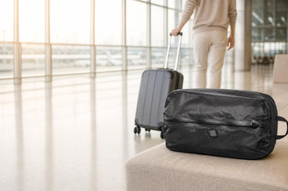 Viajero con maleta de cabina y bolsa PackWise